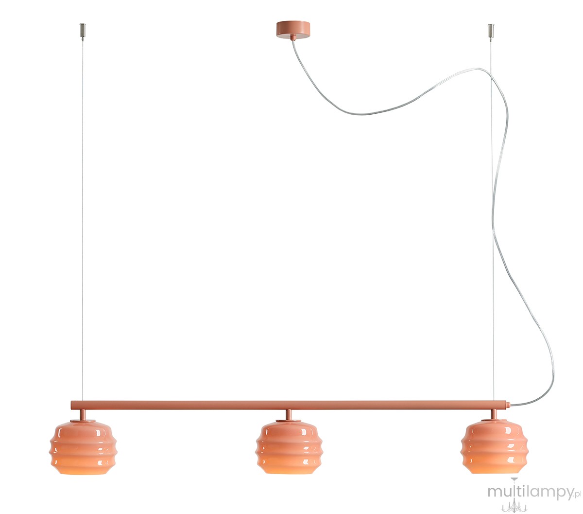 Puff Glaze Coral lampa wisząca 3xE27 koralowa 1160E_11