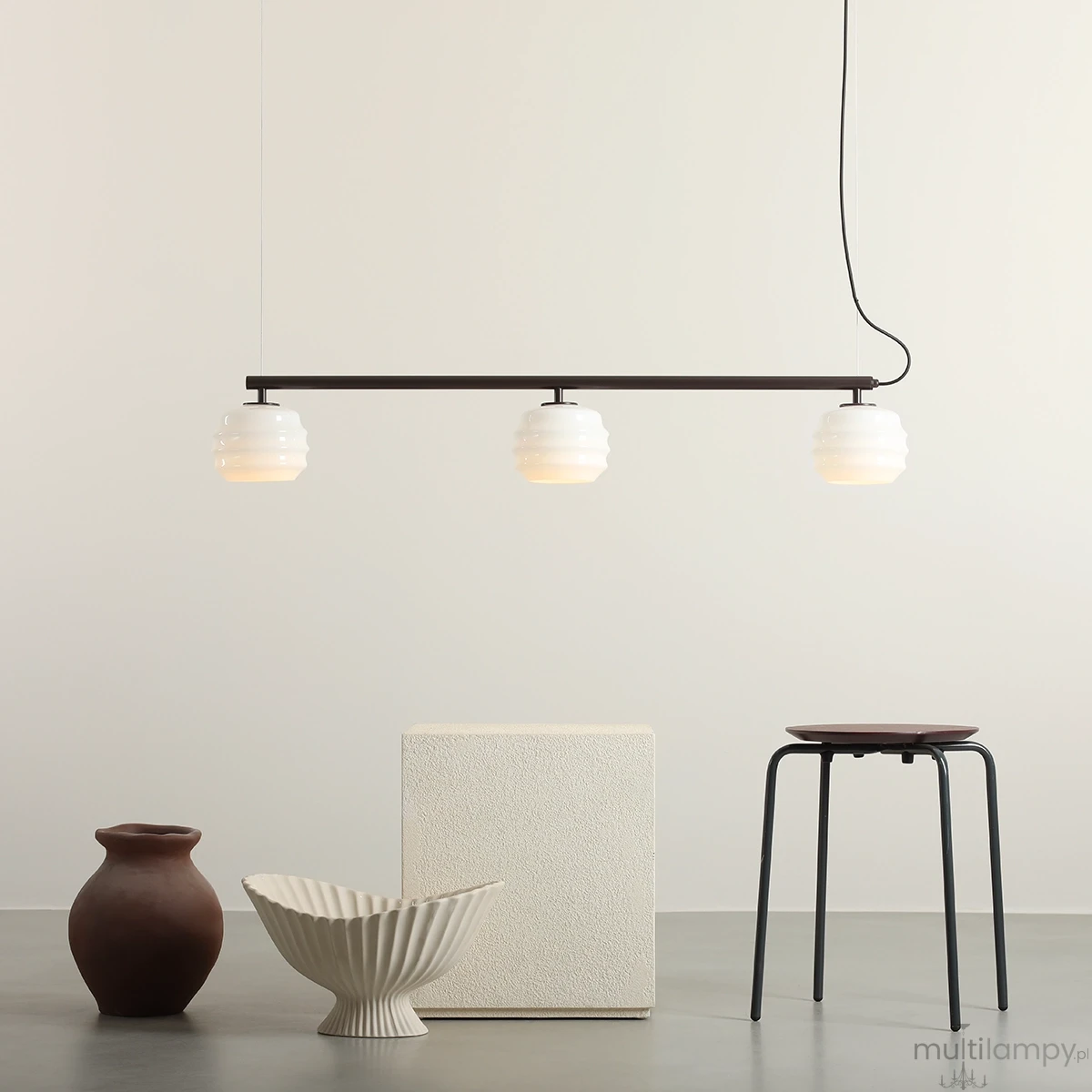 Puff Mokka lampa wisząca 3xE27 brązowa 1159E_28