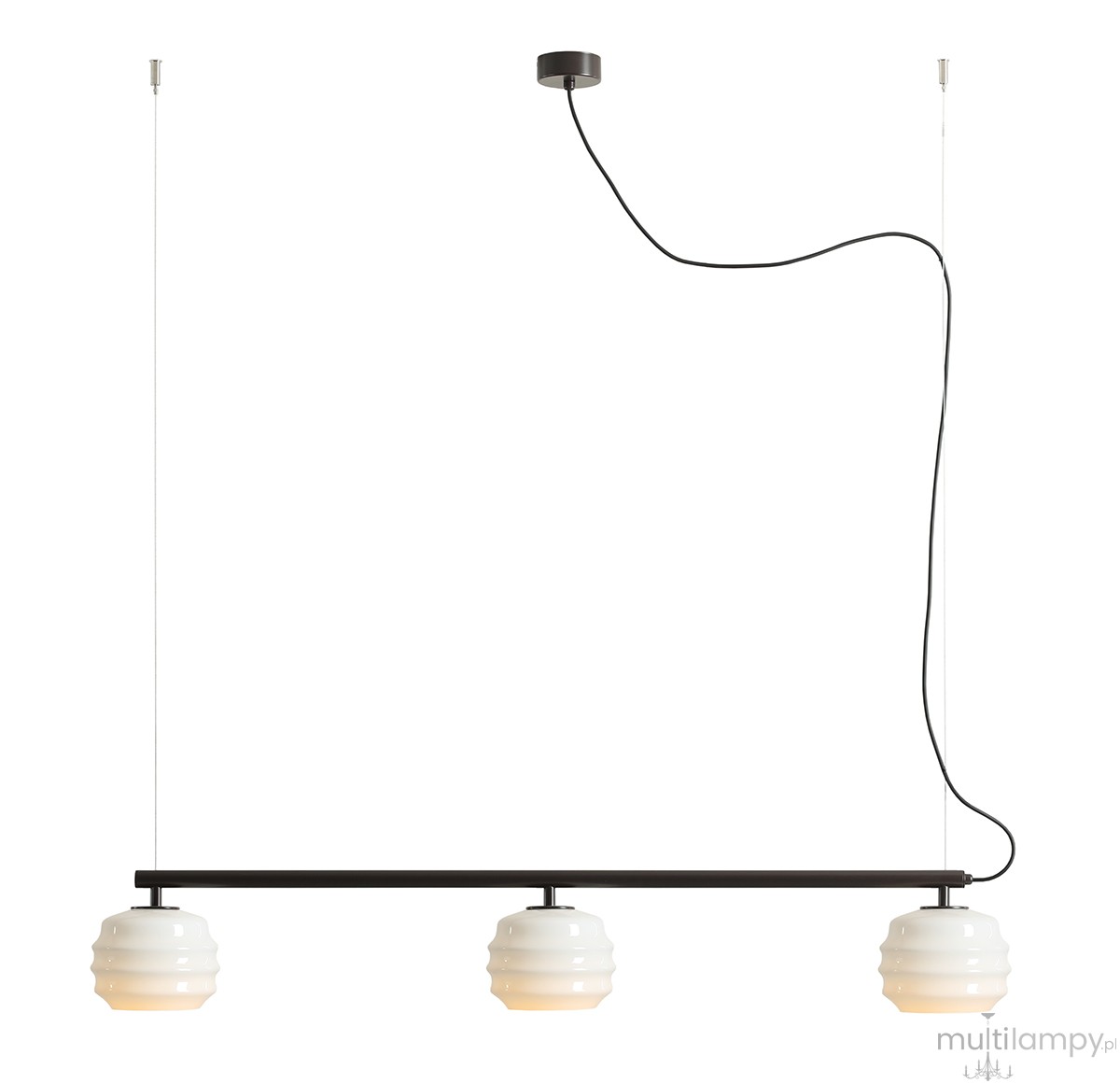 Puff Mokka lampa wisząca 3xE27 brązowa 1159E_28