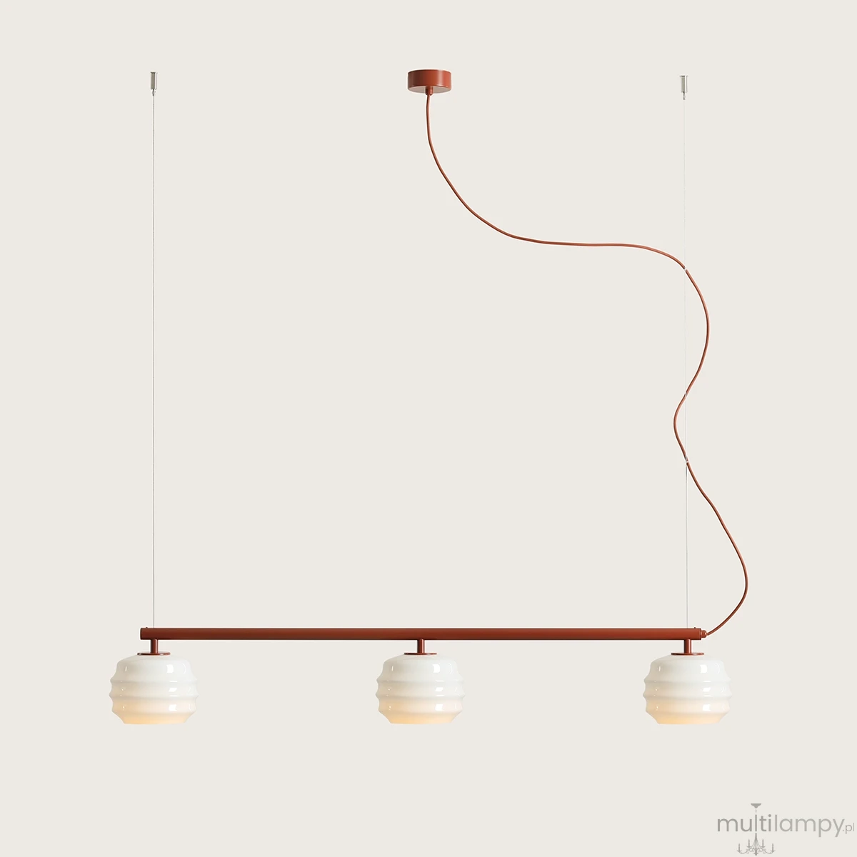 Puff Terra lampa wisząca 3xE27 ceglana 1159E_24