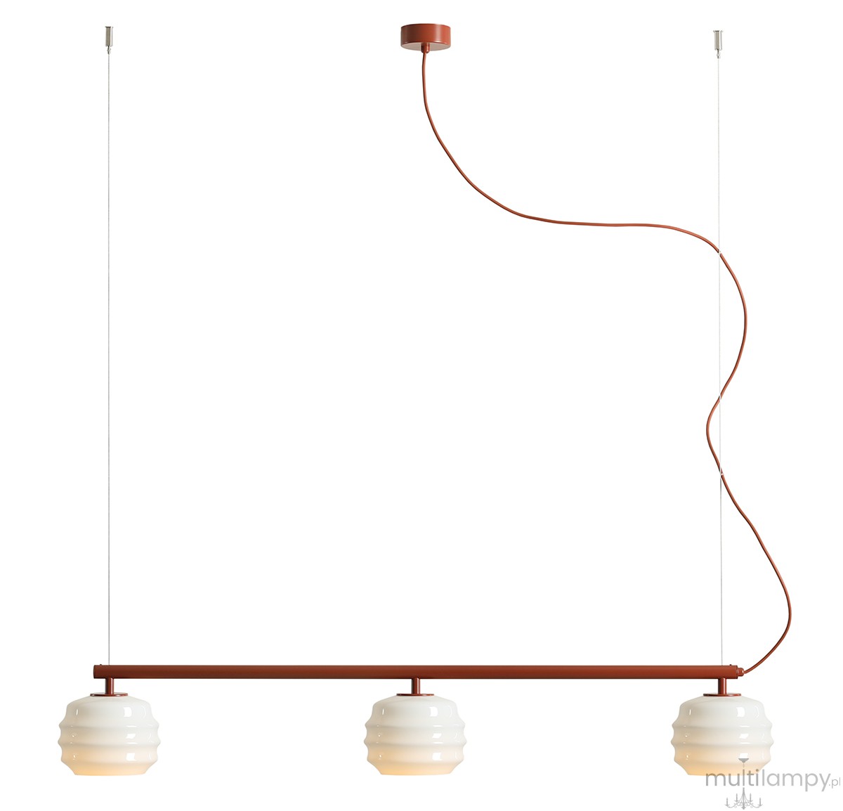 Puff Terra lampa wisząca 3xE27 ceglana 1159E_24