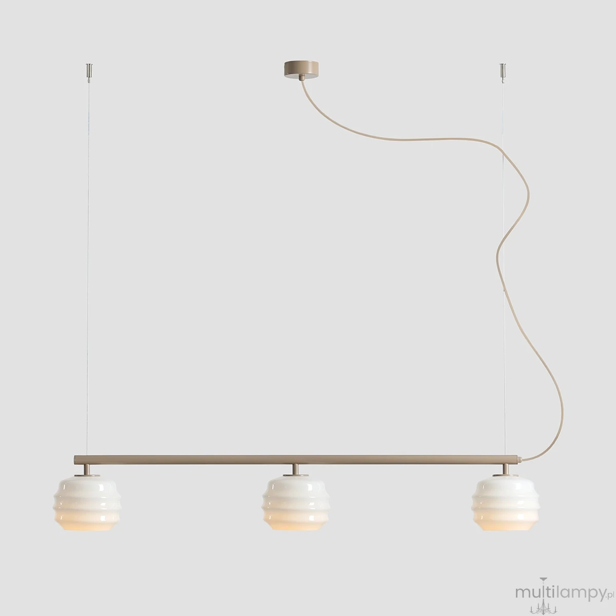 Puff Beige lampa wisząca 3xE27 beżowa 1159E_17