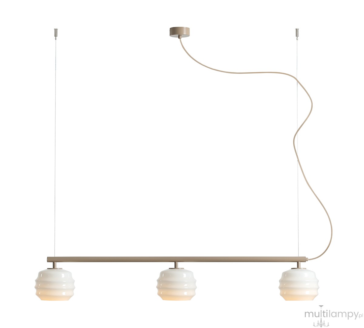 Puff Beige lampa wisząca 3xE27 beżowa 1159E_17