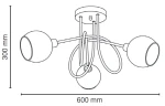 Aurora lampa sufitowa 3xE14 złota 6510/3A TR