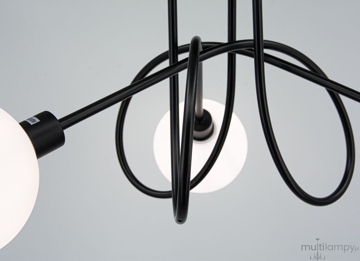 Aurora lampa sufitowa 3xE14 czarna 6510/3A BL