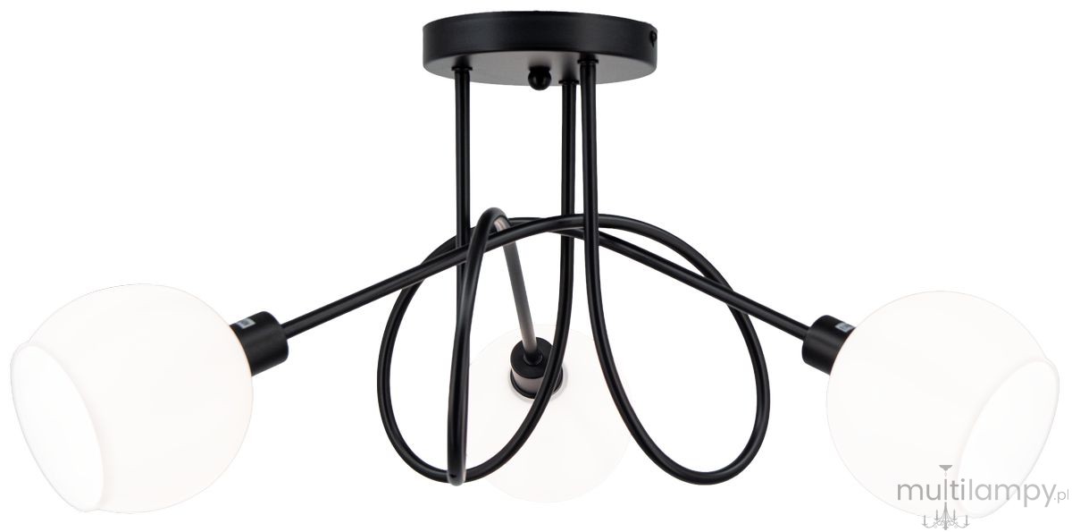 Aurora lampa sufitowa 3xE14 czarna 6510/3A BL