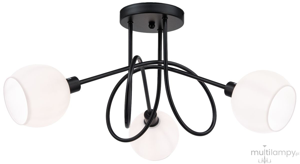 Aurora lampa sufitowa 3xE14 czarna 6510/3A BL