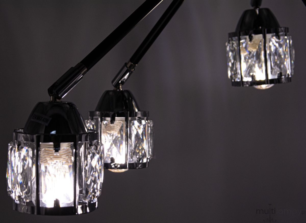 Nairobi lampa sufitowa 3xE14 czarna/chrom 1013/3A BL 8C
