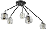 Nairobi lampa sufitowa 5xE14 czarna/chrom 1013/5A BL 8C