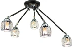 Nairobi lampa sufitowa 5xE14 czarna/chrom 1013/5A BL 8C