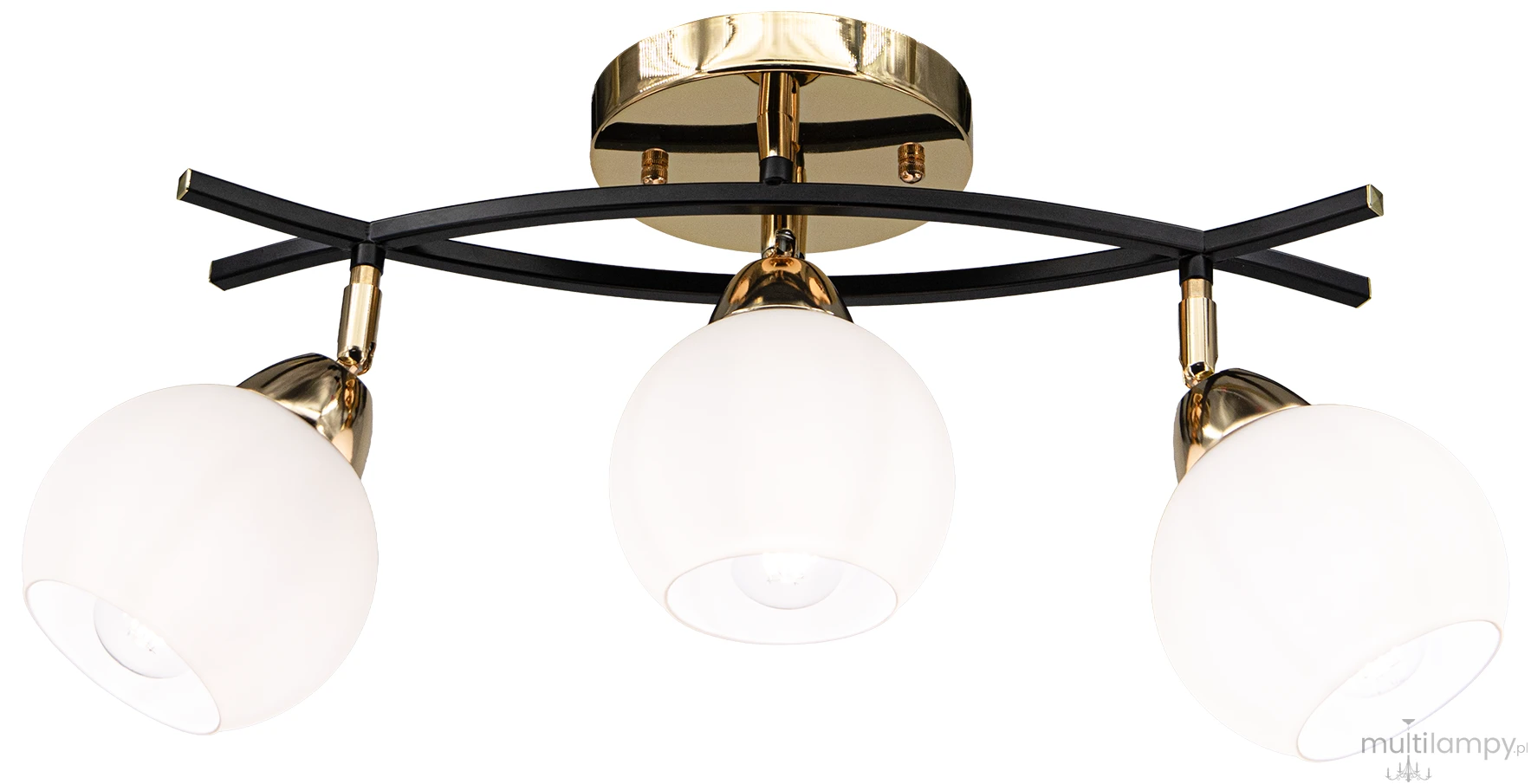 Edgar lampa sufitowa 3xE27 czarna/złota 8725/3A TR BL