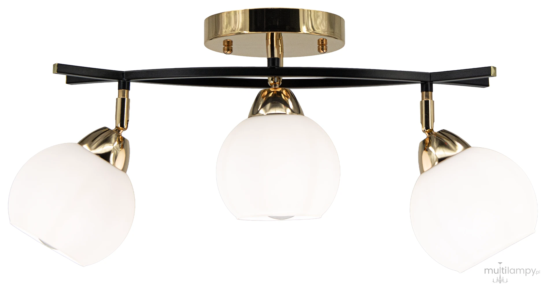 Edgar lampa sufitowa 3xE27 czarna/złota 8725/3A TR BL