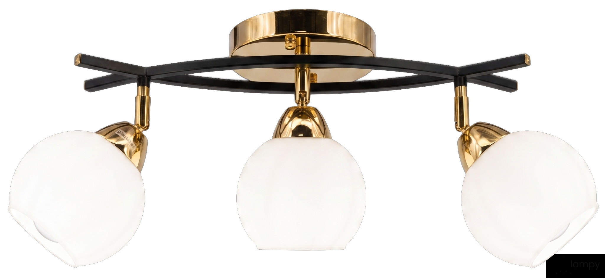 Edgar lampa sufitowa 3xE27 czarna/złota 8725/3A TR BL
