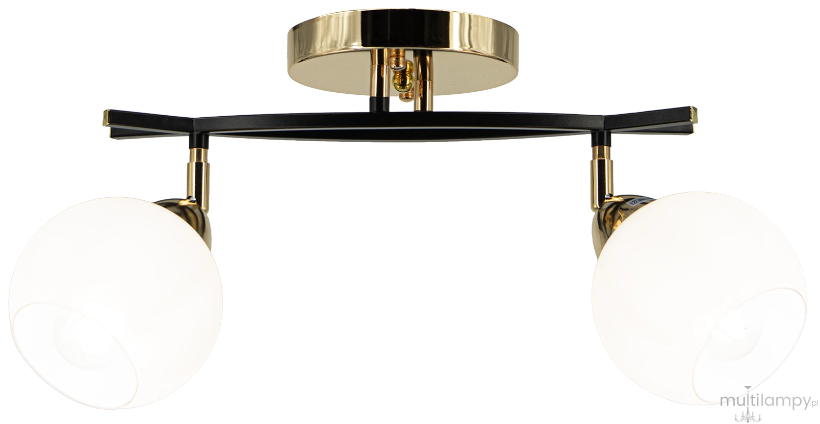 Edgar lampa sufitowa 2xE27 czarna/złota 8725/2A TR BL