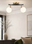 Edgar lampa sufitowa 2xE27 czarna/złota 8725/2A TR BL