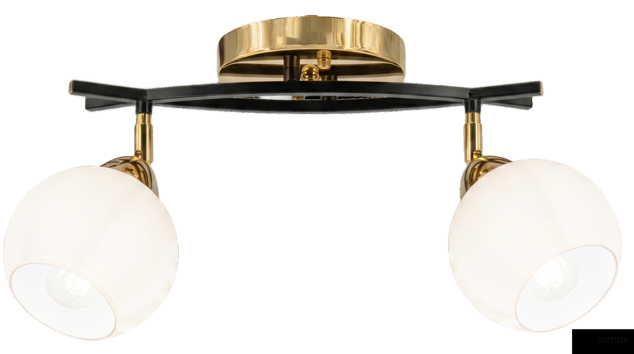 Edgar lampa sufitowa 2xE27 czarna/złota 8725/2A TR BL