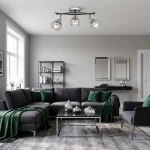 Edgar lampa sufitowa 3xE27 czarna/chrom 8725/3 8C BL