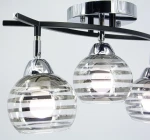 Edgar lampa sufitowa 3xE27 czarna/chrom 8725/3 8C BL