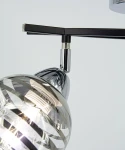 Edgar lampa sufitowa 2xE27 czarna/chrom 8725/2 8C BL