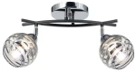 Edgar lampa sufitowa 2xE27 czarna/chrom 8725/2 8C BL