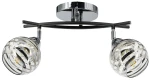 Edgar lampa sufitowa 2xE27 czarna/chrom 8725/2 8C BL