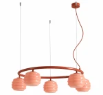 Puff Glaze Ring Terra lampa wisząca 5xE27 ceglana 1160F24_R