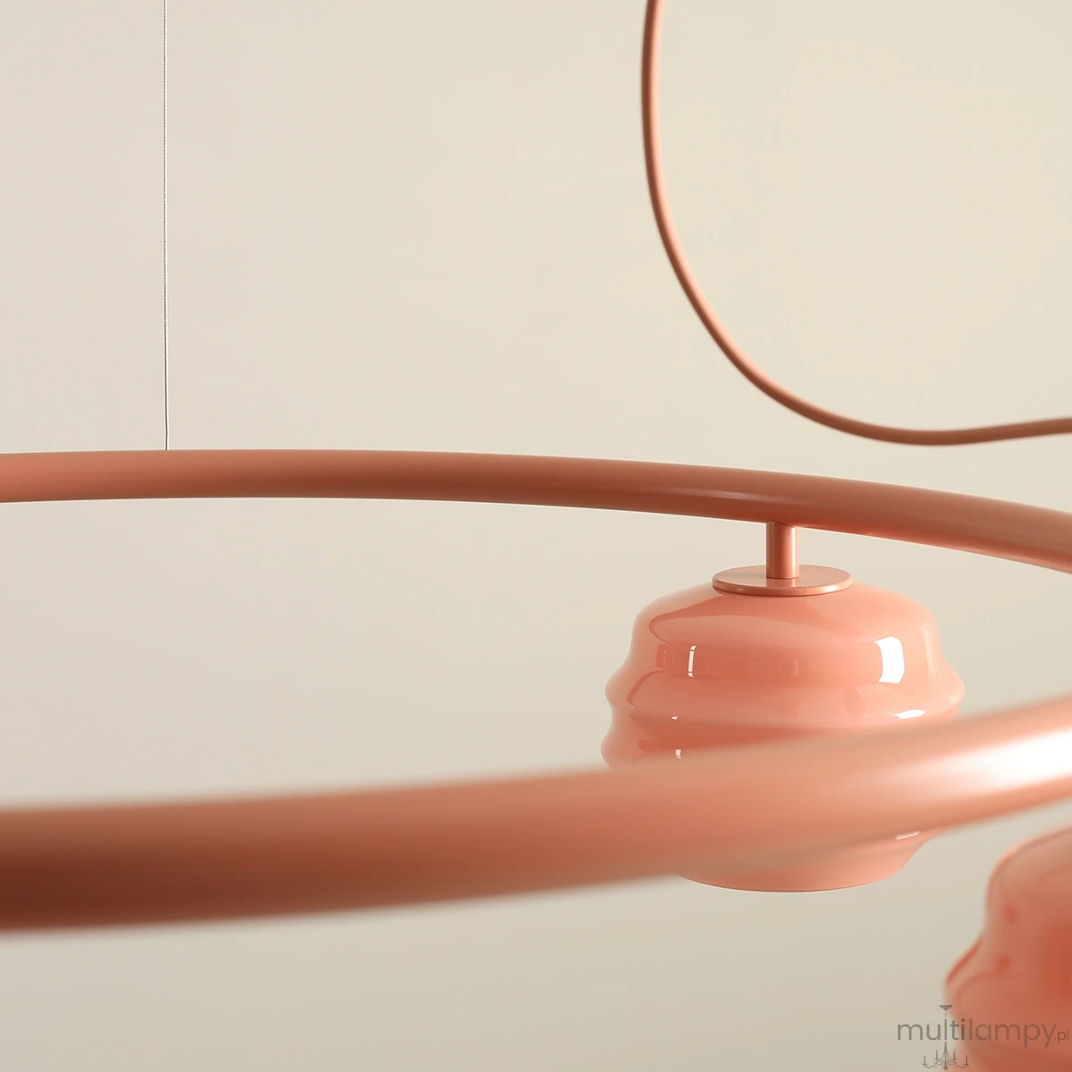 Puff Glaze Ring Coral lampa wisząca 5xE27 koralowa 1160F11_R