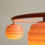 Puff Glaze Ring Coral lampa wisząca 5xE27 koralowa 1160F11_R