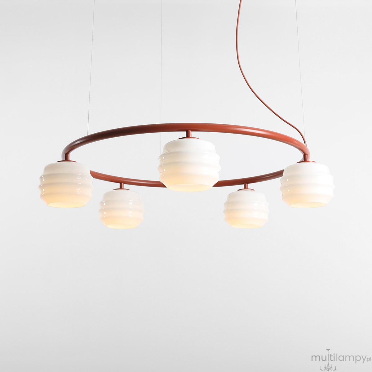 Puff Ring Terra lampa wisząca 5xE27 ceglana 1159F24_R
