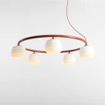 Puff Ring Terra lampa wisząca 5xE27 ceglana 1159F24_R