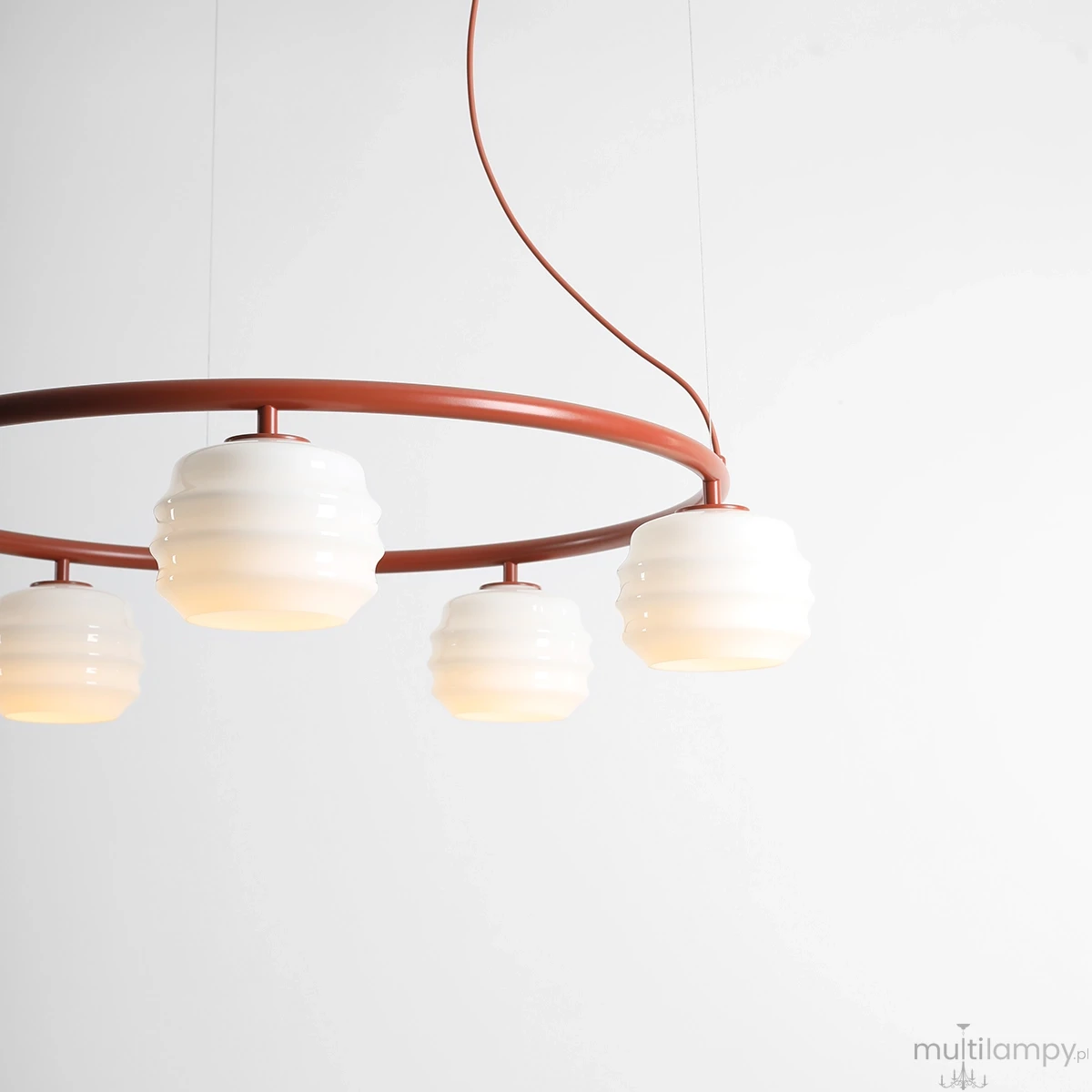 Puff Ring Terra lampa wisząca 5xE27 ceglana 1159F24_R