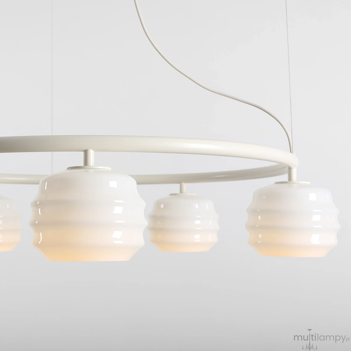 Puff Ring Cotton lampa wisząca 5xE27 kremowa 1159F20_R