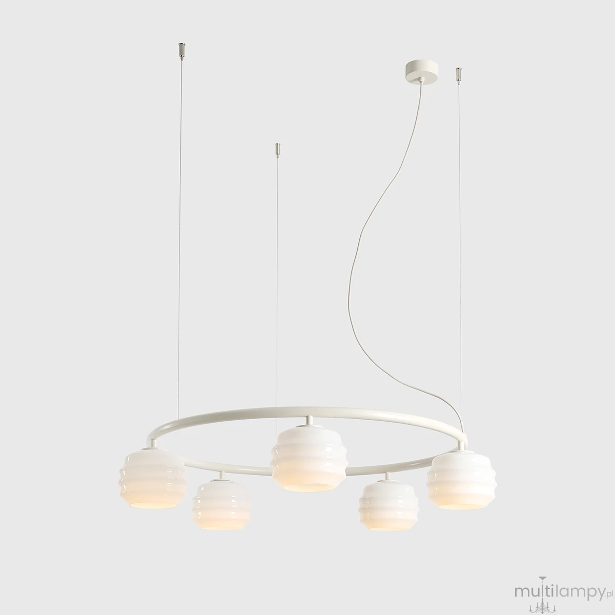 Puff Ring Cotton lampa wisząca 5xE27 kremowa 1159F20_R