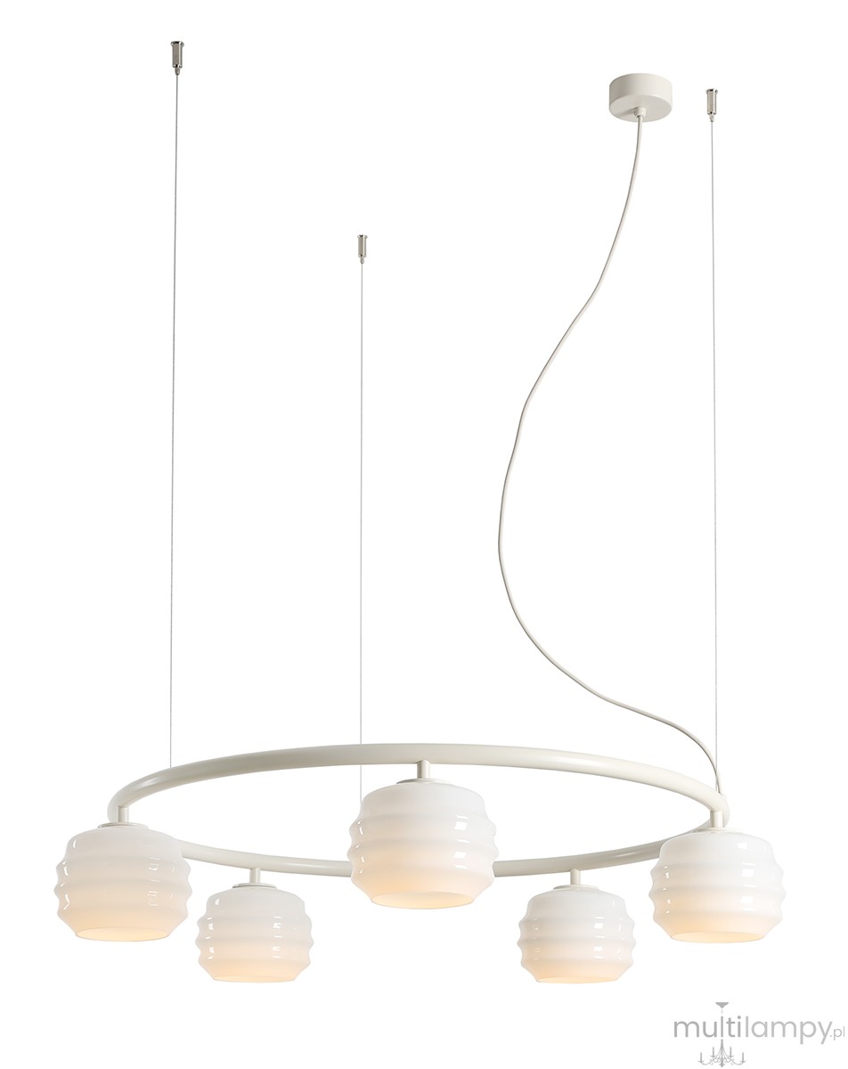 Puff Ring Cotton lampa wisząca 5xE27 kremowa 1159F20_R
