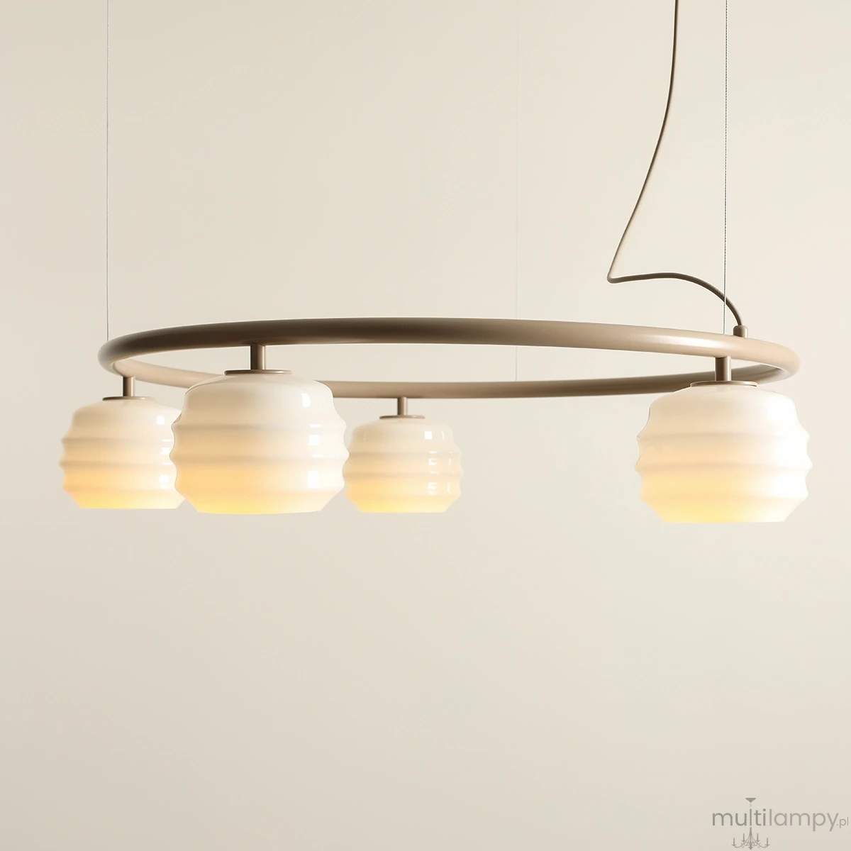 Puff Ring Beige lampa wisząca 5xE27 beżowa 1159F17_R