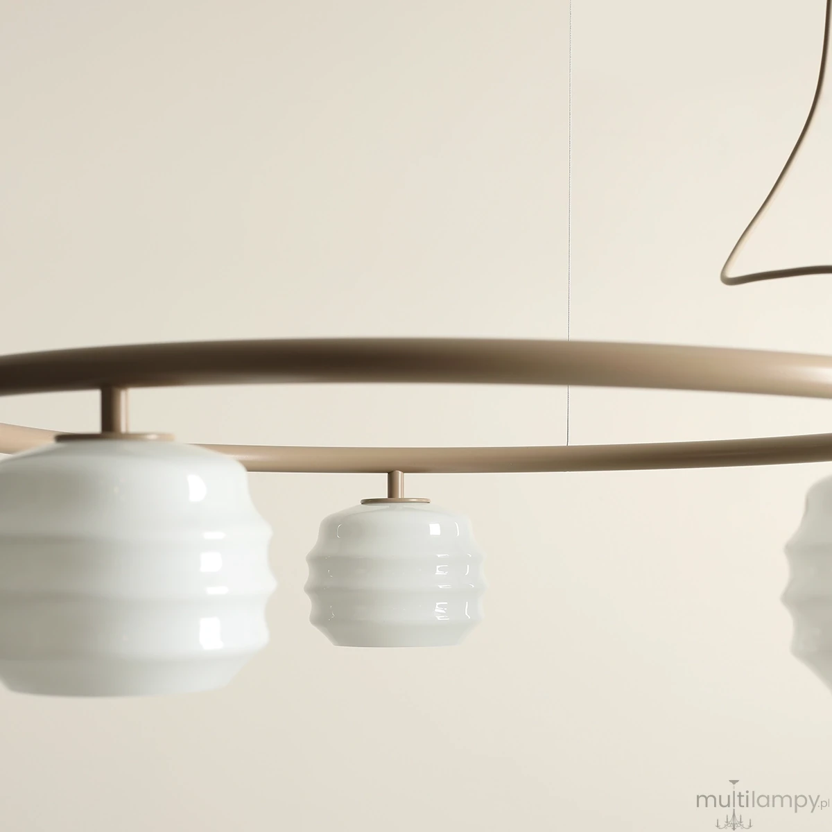 Puff Ring Beige lampa wisząca 5xE27 beżowa 1159F17_R