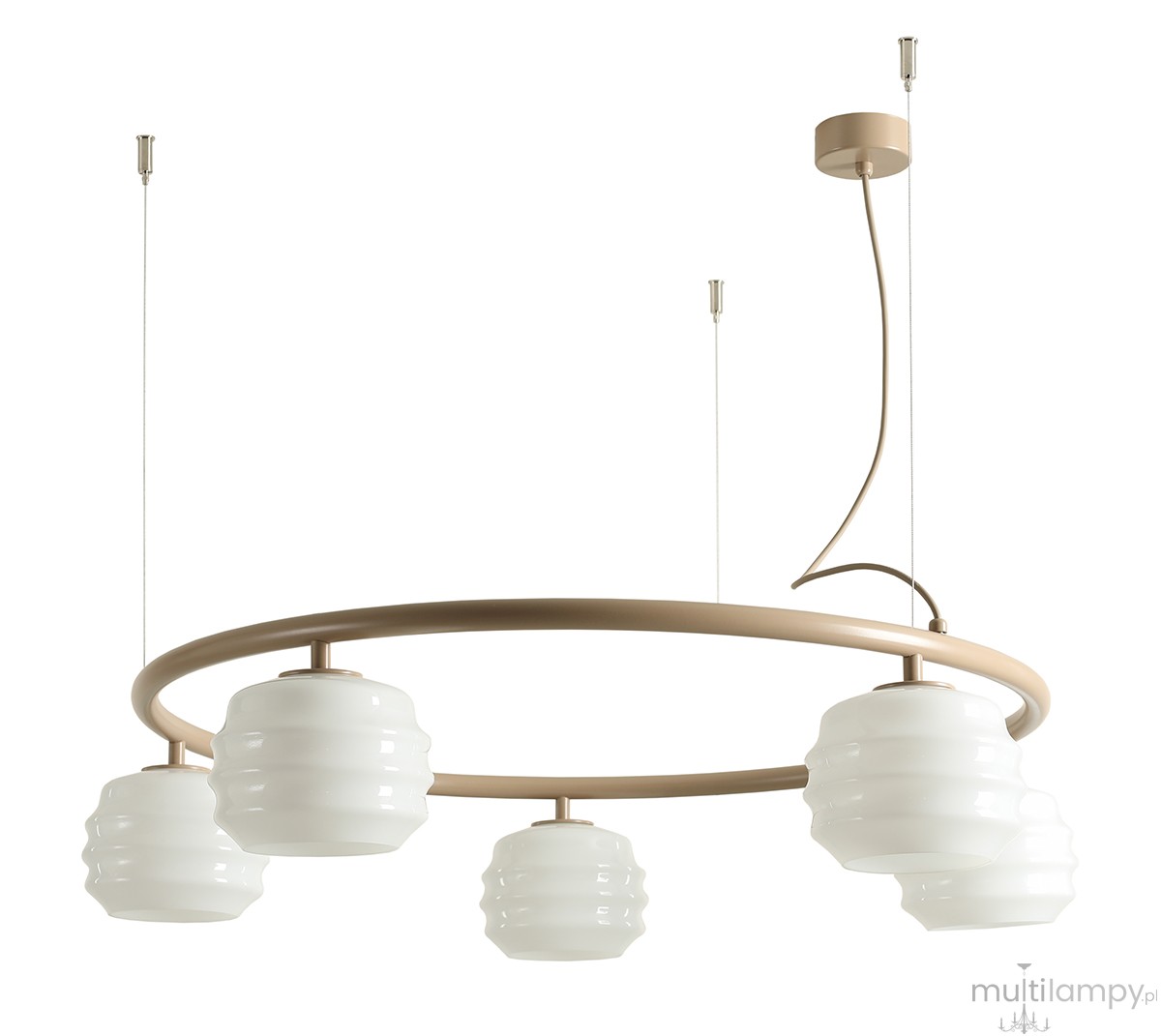 Puff Ring Beige lampa wisząca 5xE27 beżowa 1159F17_R