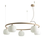 Puff Ring Beige lampa wisząca 5xE27 beżowa 1159F17_R