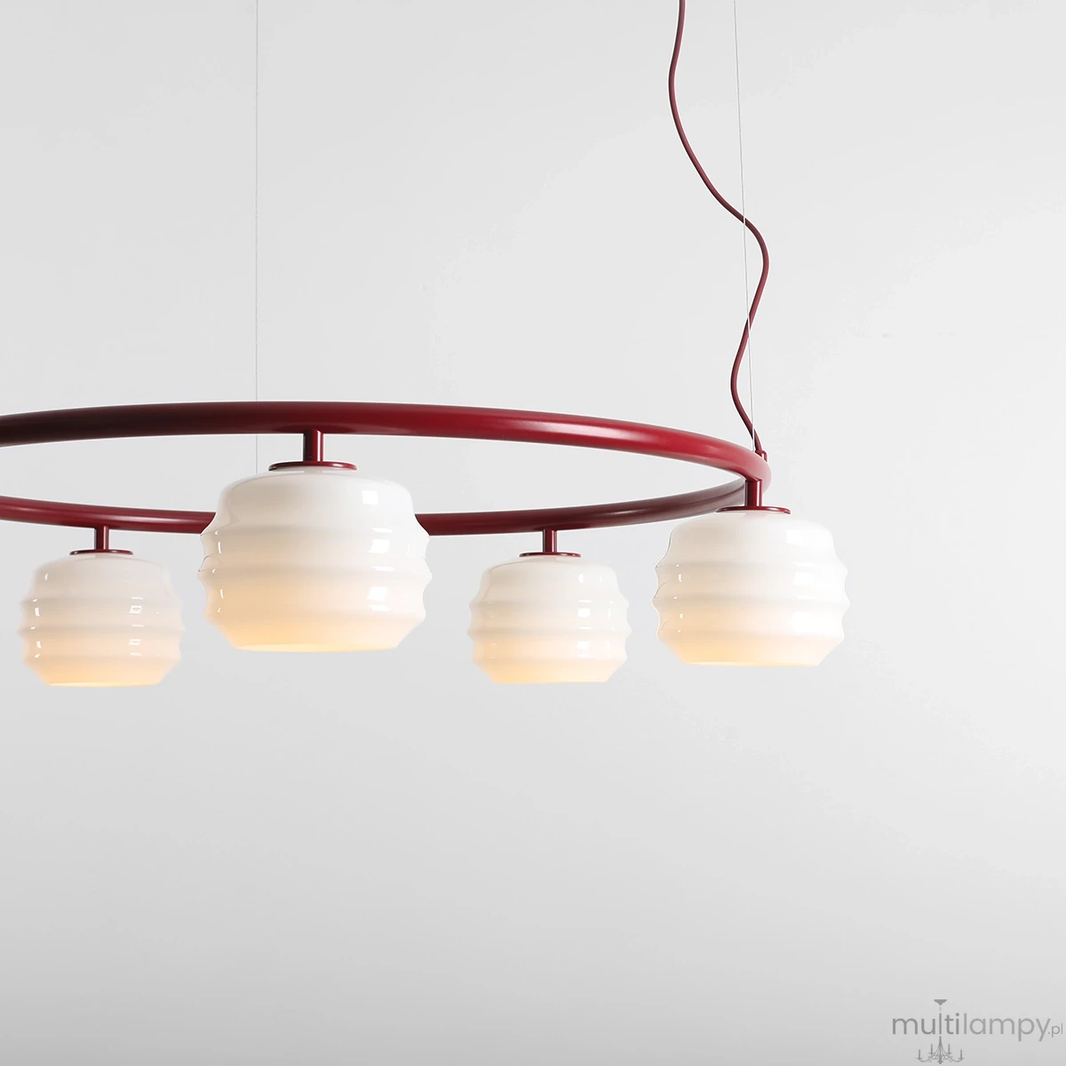Puff Ring Red Wine lampa wisząca 5xE27 czerwona 1159F15_R