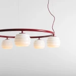 Puff Ring Red Wine lampa wisząca 5xE27 czerwona 1159F15_R