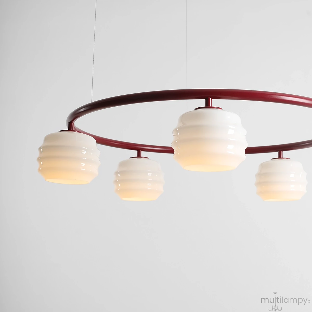 Puff Ring Red Wine lampa wisząca 5xE27 czerwona 1159F15_R