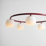 Puff Ring Red Wine lampa wisząca 5xE27 czerwona 1159F15_R