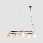 Puff Ring Red Wine lampa wisząca 5xE27 czerwona 1159F15_R