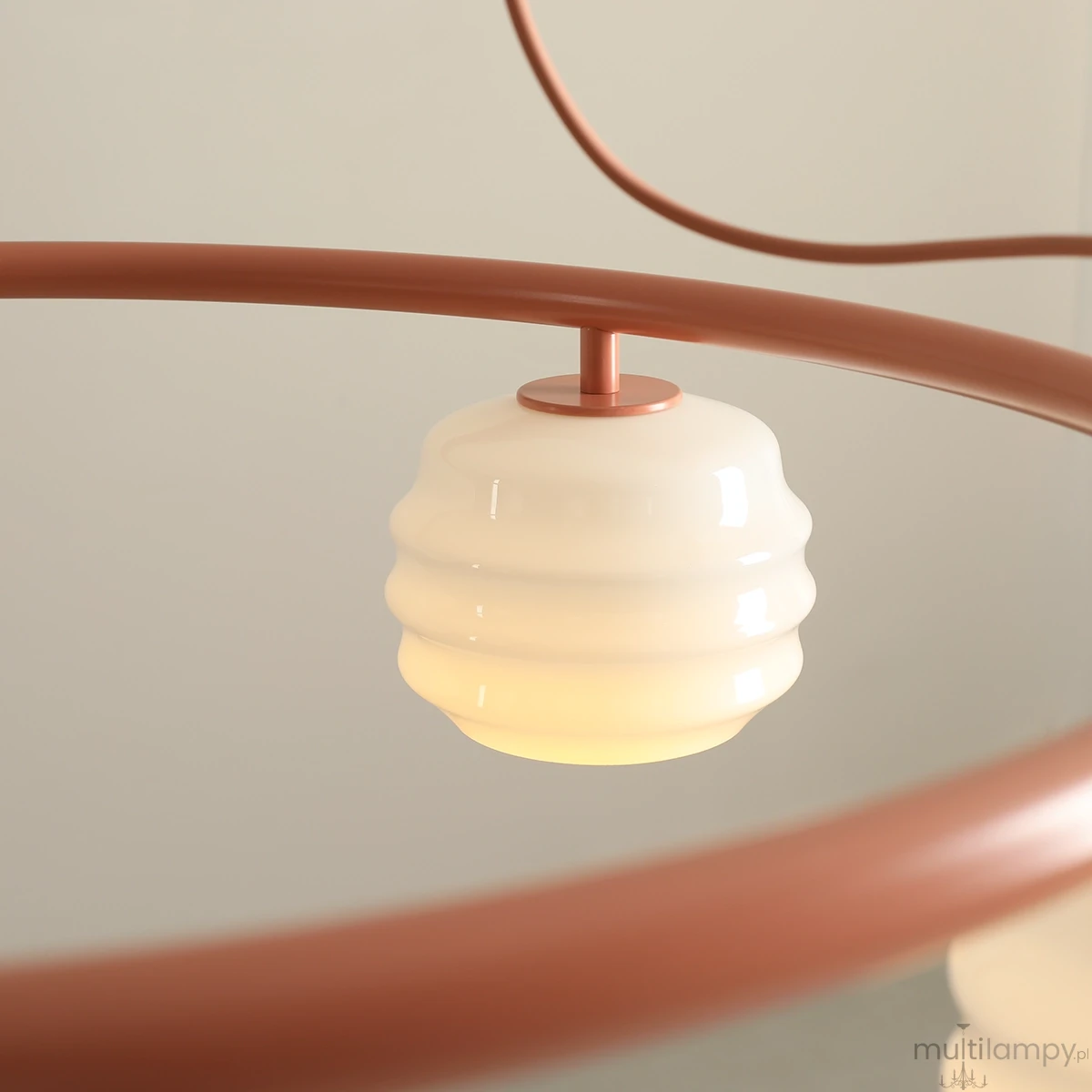 Puff Ring Coral lampa wisząca 5xE27 koralowa 1159F11_R