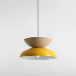 Millo lampa wisząca 1xE27 Mustard + Beige