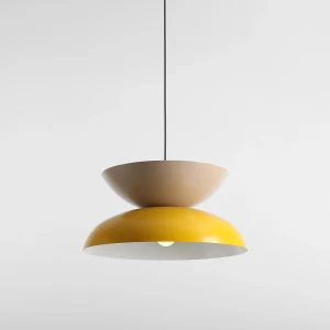 Millo lampa wisząca 1xE27 Mustard + Beige