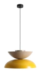 Millo lampa wisząca 1xE27 Mustard + Beige