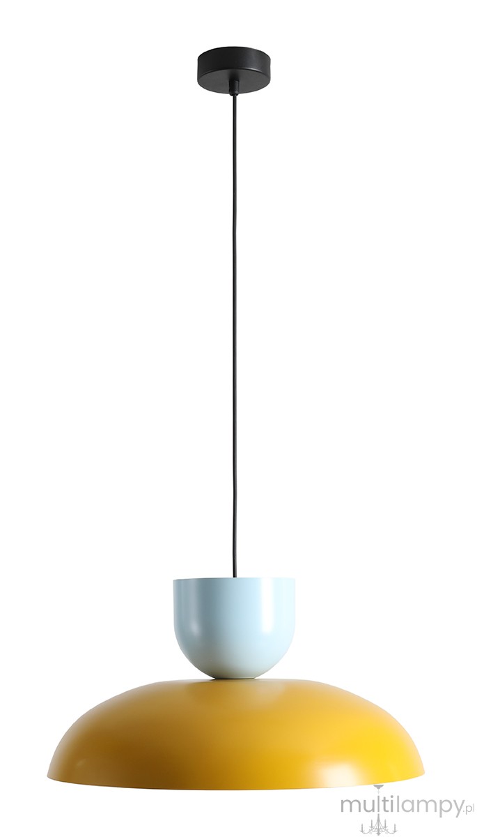 Ella lampa wisząca 1xE27 Mustard + Baby Blue