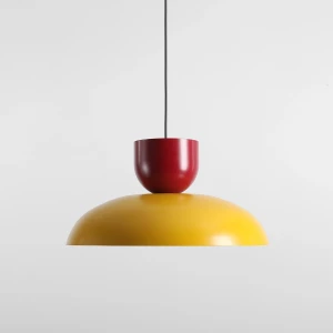Ella lampa wisząca 1xE27 Dark Mustard + Red Wine