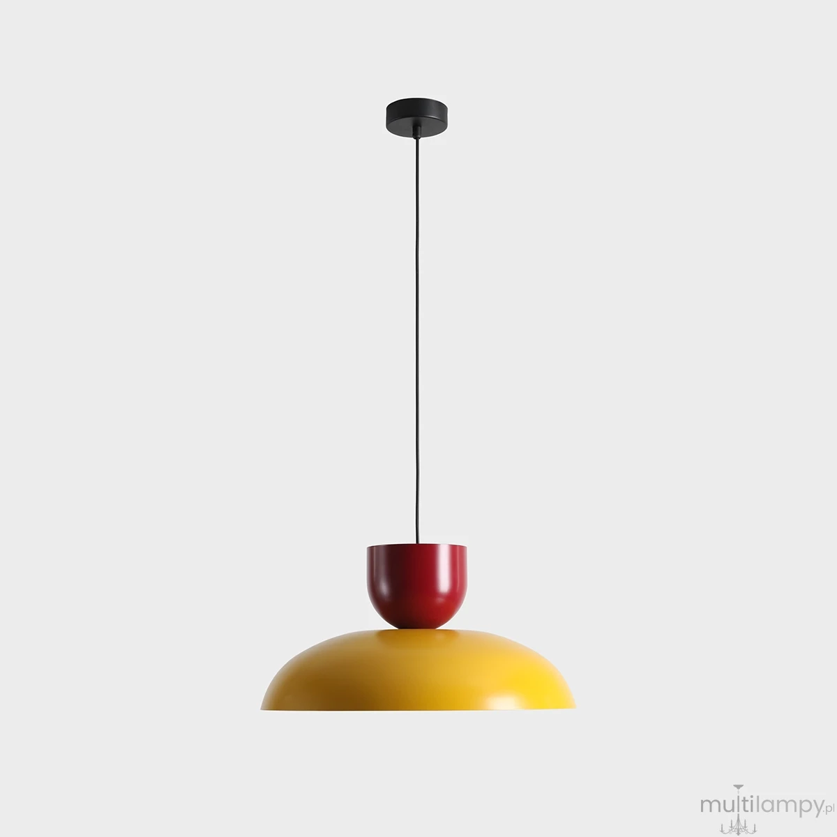 Ella lampa wisząca 1xE27 Dark Mustard + Red Wine
